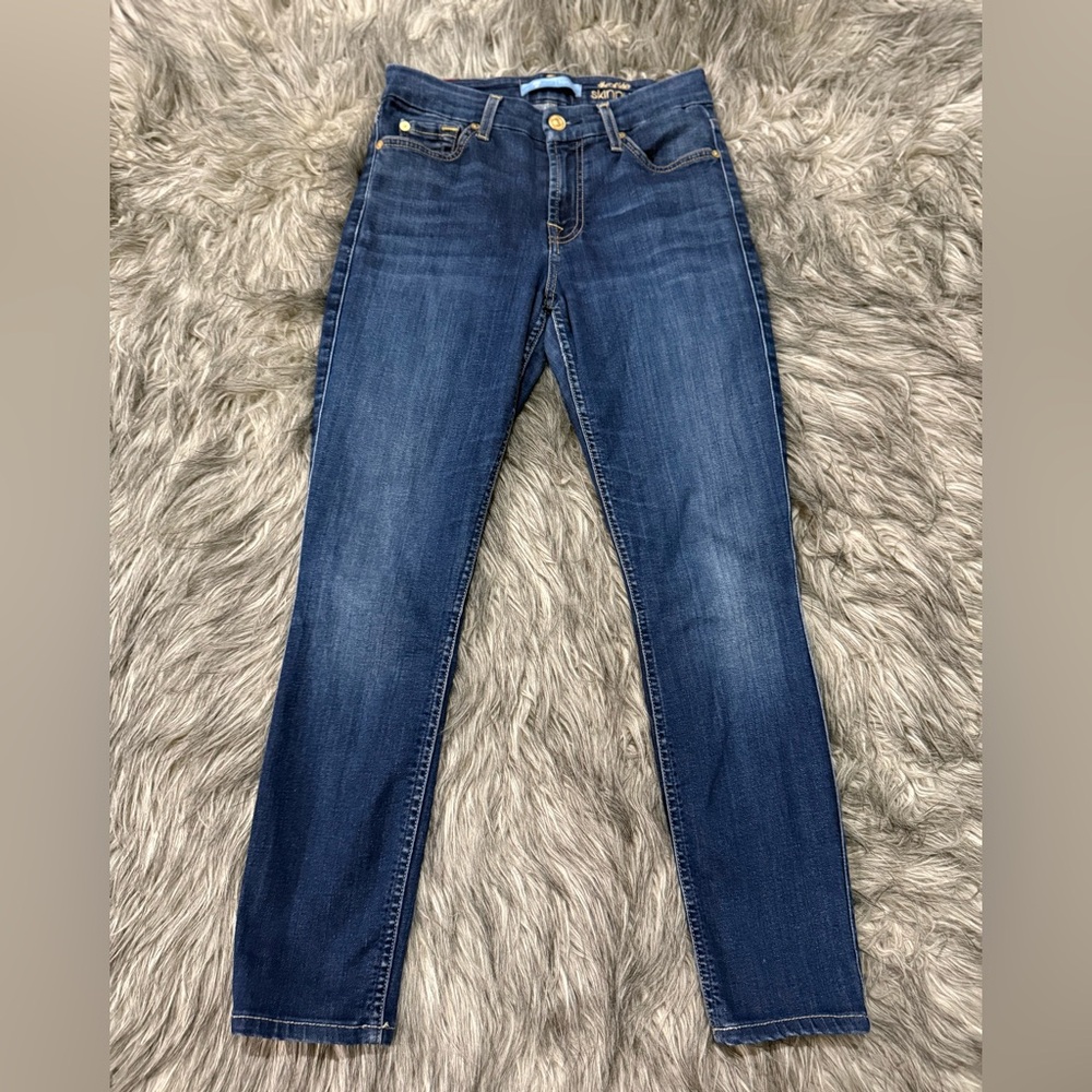 7 For All Mankind Dark Wash Skinny Jeans